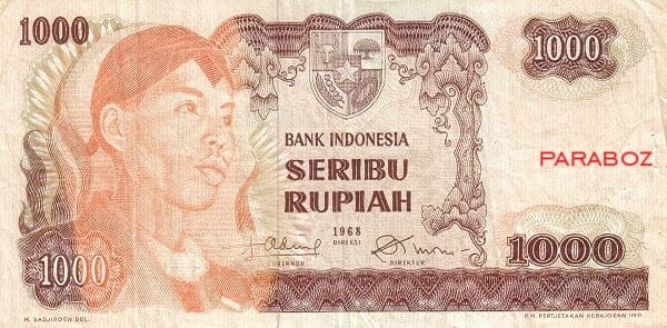Endonezya 1.000 IDR ön yüz
