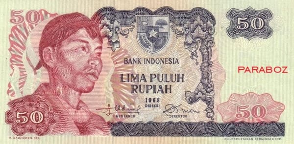 Endonezya 50 IDR ön yüz