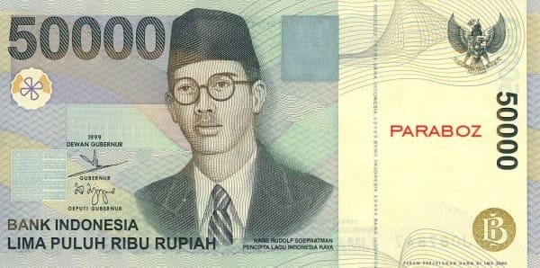 Endonezya 50.000 IDR ön yüz