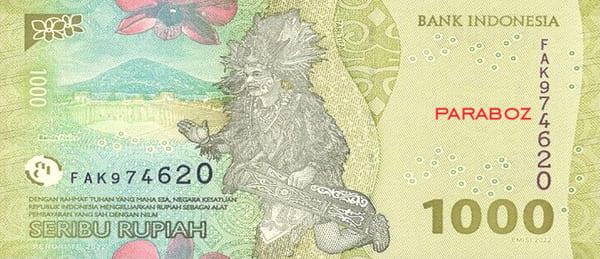Endonezya 1.000 IDR arka yüz