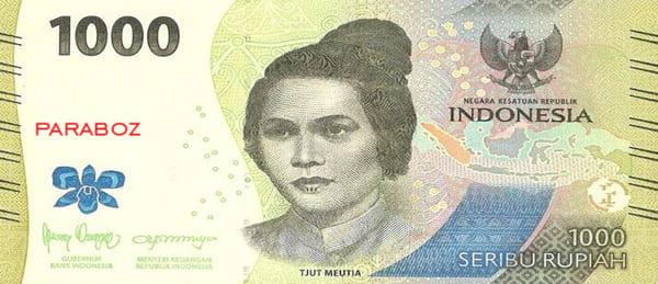 Endonezya 1.000 IDR ön yüz