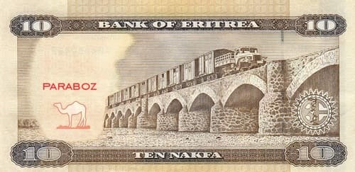 Eritre 10 ERN arka yüz