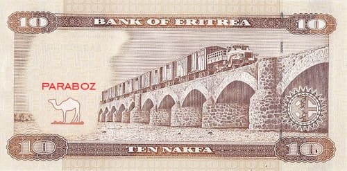 Eritre 10 ERN arka yüz