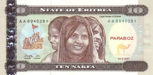 Eritre 10 ERN ön yüz