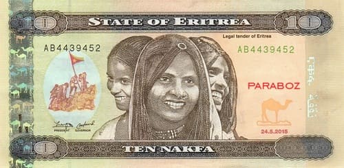 Eritre 10 ERN ön yüz
