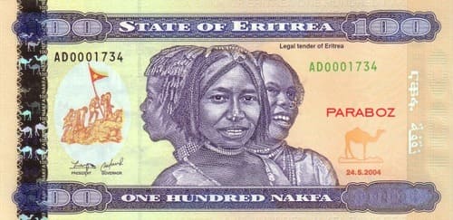 Eritre 100 ERN ön yüz