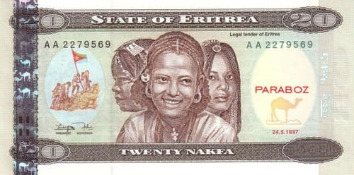 Eritre 20 ERN ön yüz