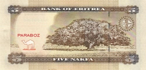 Eritre 5 ERN arka yüz