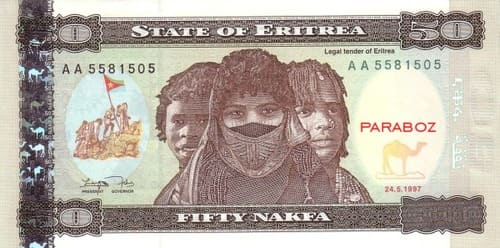 Eritre 50 ERN ön yüz
