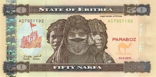 Eritre 50 ERN ön yüz