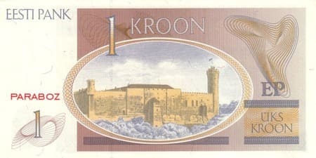 Estonya Krooni 1 EEK arka yüz