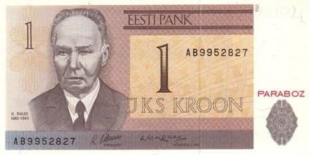 Estonya Krooni 1 EEK ön yüz