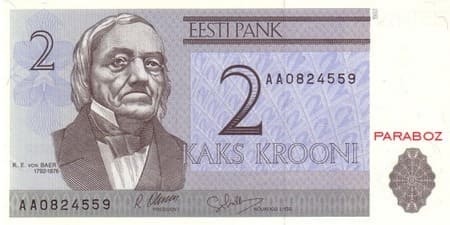 Estonya Krooni 2 EEK ön yüz