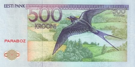 Estonya Krooni 500 EEK arka yüz
