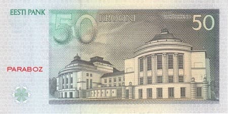 Estonya Krooni 50 EEK arka yüz