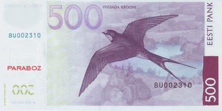 Estonya Krooni 500 EEK arka yüz