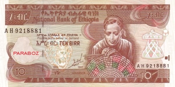 Etiyopya 10 ETP ön yüz