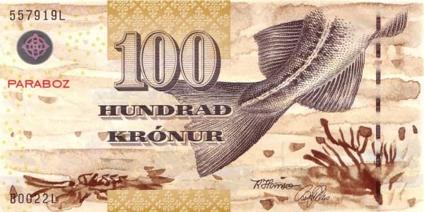 Faroe Adaları 100 FOK ön yüz