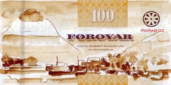 Faroe Adaları 100 FOK arka yüz