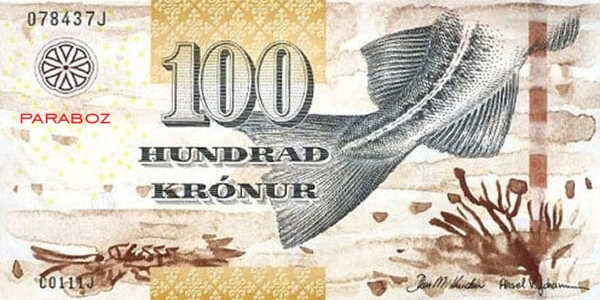 Faroe Adaları 100 FOK ön yüz