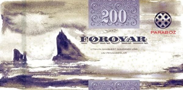 Faroe Adaları 200 FOK arka yüz