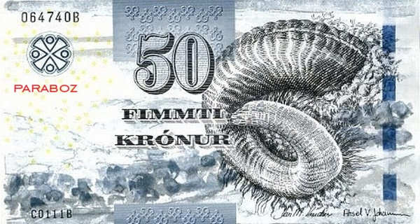 Faroe Adaları 50 FOK ön yüz