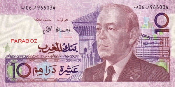 Fas 10 MAD ön yüz