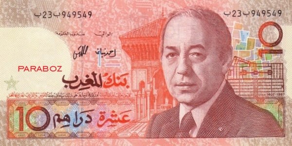Fas 10 MAD ön yüz