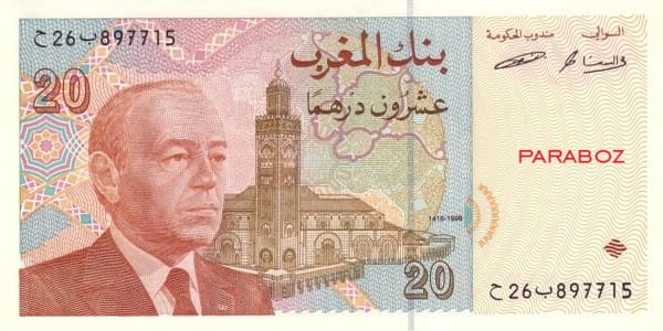 Fas 20 MAD ön yüz