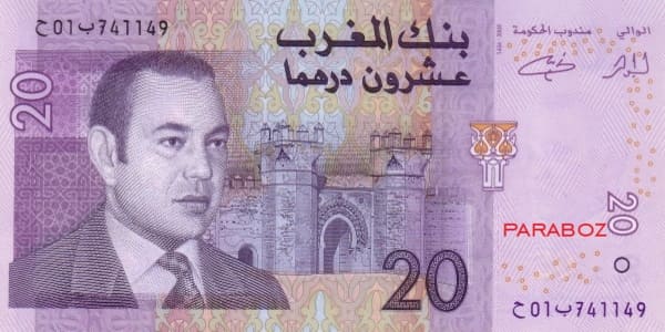 Fas 20 MAD ön yüz