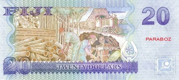 Fiji 20 FJD arka yüz