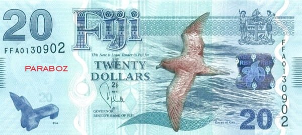 Fiji 20 FJD ön yüz