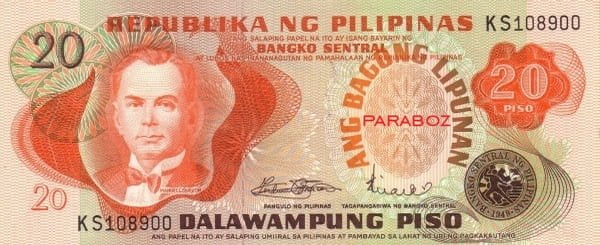 Filipinler 20 PHP ön yüz