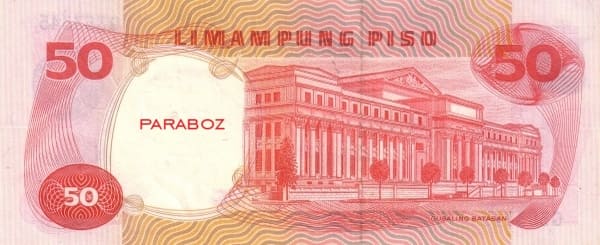 Filipinler 50 PHP arka yüz