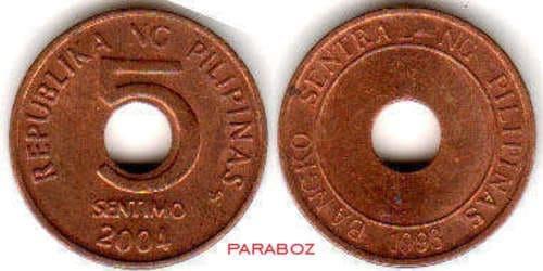 Filipinler 0,05 PHP ön yüz