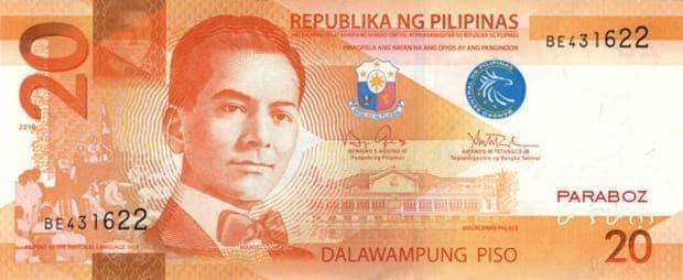 Filipinler 20 PHP ön yüz