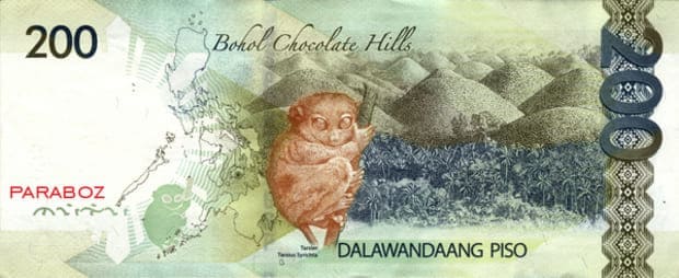 Filipinler 200 PHP arka yüz
