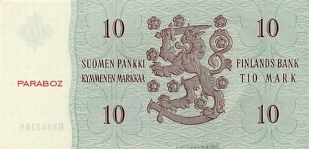 Finlandiya Markkası 10 FIM arka yüz