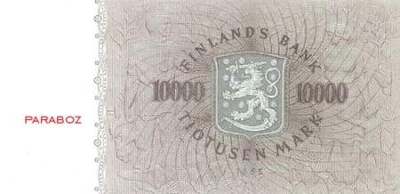 Finlandiya Markkası 10.000 FIM arka yüz