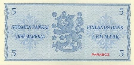 Finlandiya Markkası 5 FIM arka yüz