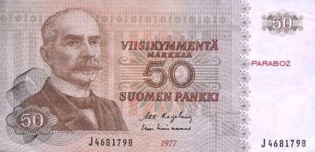 Finlandiya Markkası 50 FIM ön yüz