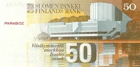 Finlandiya Markkası 50 FIM arka yüz