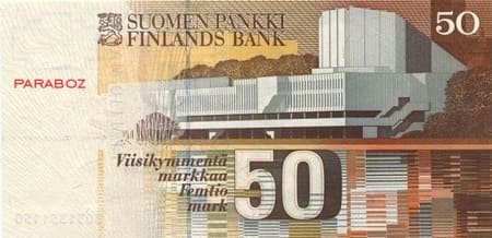 Finlandiya Markkası 50 FIM arka yüz