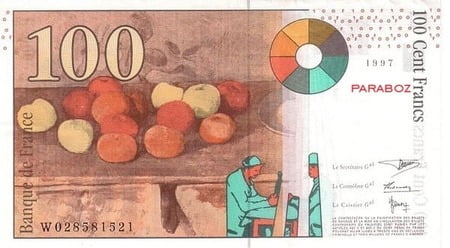 Fransız Frangı 100 FRF arka yüz