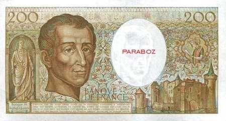 Fransız Frangı 200 FRF arka yüz