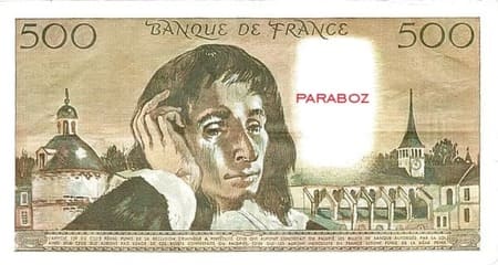 Fransız Frangı 500 FRF arka yüz