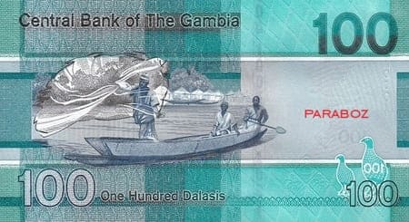 Gambiya 100 GMD arka yüz