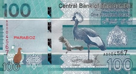 Gambiya 100 GMD ön yüz