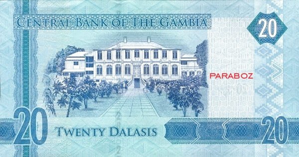 Gambiya 20 GMD arka yüz