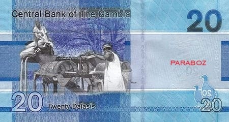 Gambiya 20 GMD arka yüz